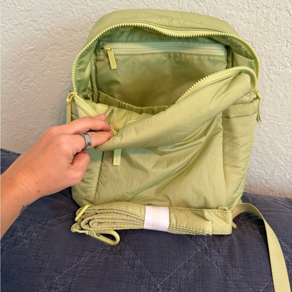 Calpak Convertible Diaper Backpack in Lime - Picture 3 of 8